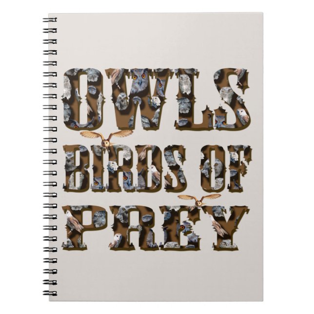 Carnet Chouettes Oiseaux De Prey, (Devant)