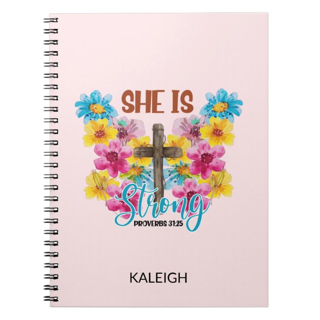 Carnet Christian Bible Cross Proverbes Femme Papillon (Devant)