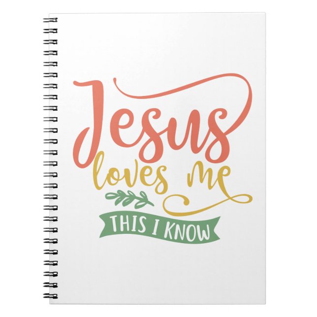Carnet Christian Design Jesus Loves Me. This I Know (Devant)