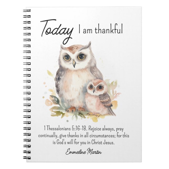 Carnet Christian Gratitude Bible Verse Ows (Devant)