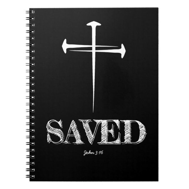 Carnet Christian SAVED avec 3 Croix à ongles (Devant)