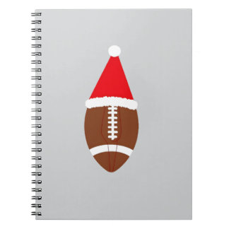 Carnet Christmas American Football Ball Santa Hat (4)