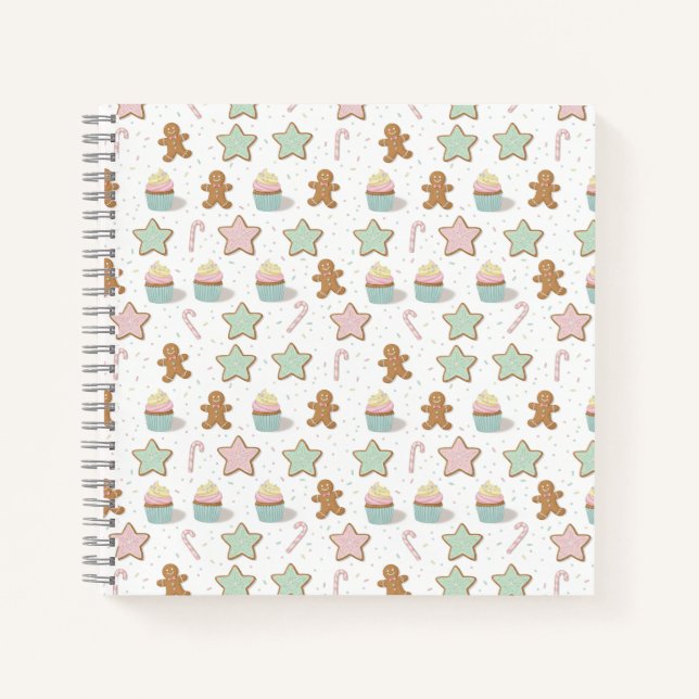Carnet Christmas Bakery Treats Pattern (Devant)
