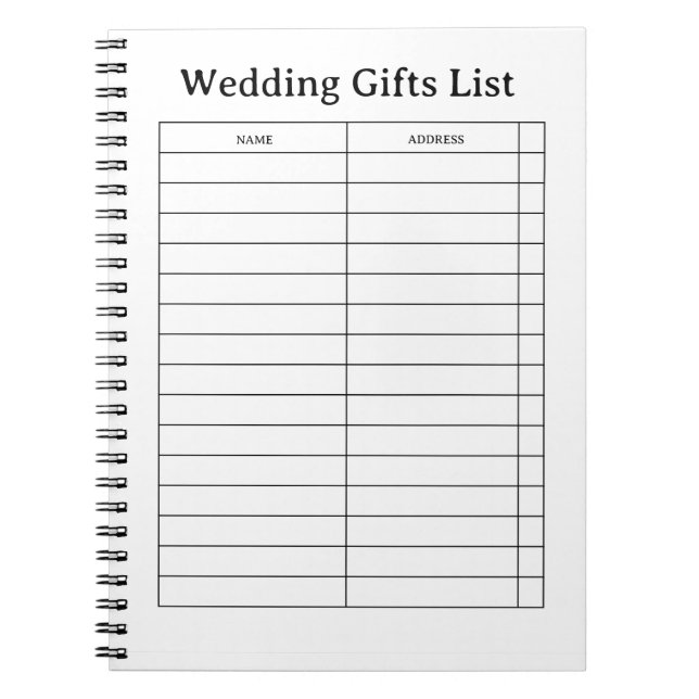 Carnet Christmas Gift List Notepad (Devant)