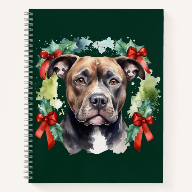Carnet Christmas Pitbull (Devant)