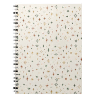 Carnet Christmas Stars & Sparkles Pattern			