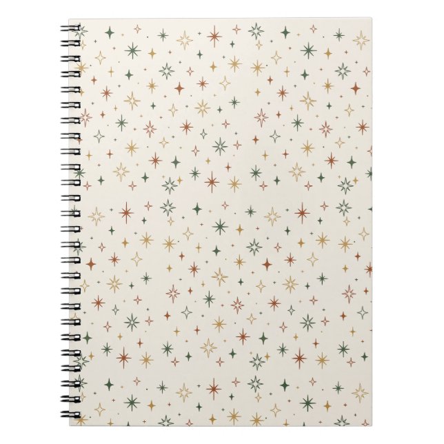 Carnet Christmas Stars & Sparkles Pattern			 (Devant)