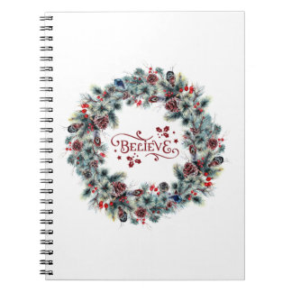 Carnet Christmas Wreath CROIRE Typographie