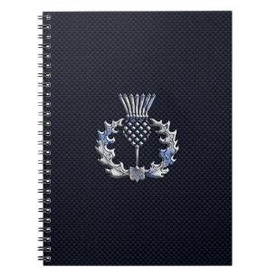 Carnet Chrome sur le chardon d'écossais d'impression de