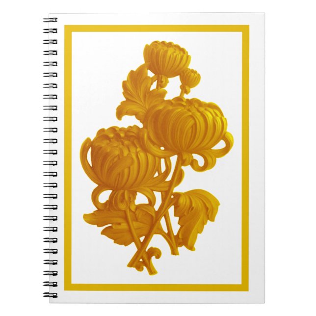Carnet Chrysanthème jaune (Devant)