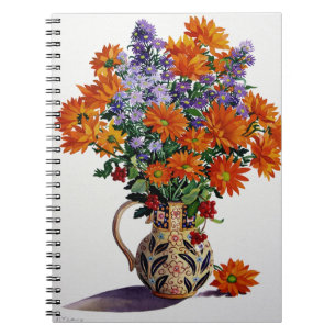 Carnet Chrysanthèmes oranges
