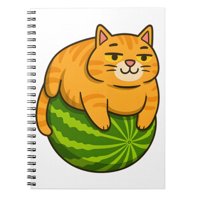 Carnet Chubby Chat sur Watermelon Meme Shirt (Devant)