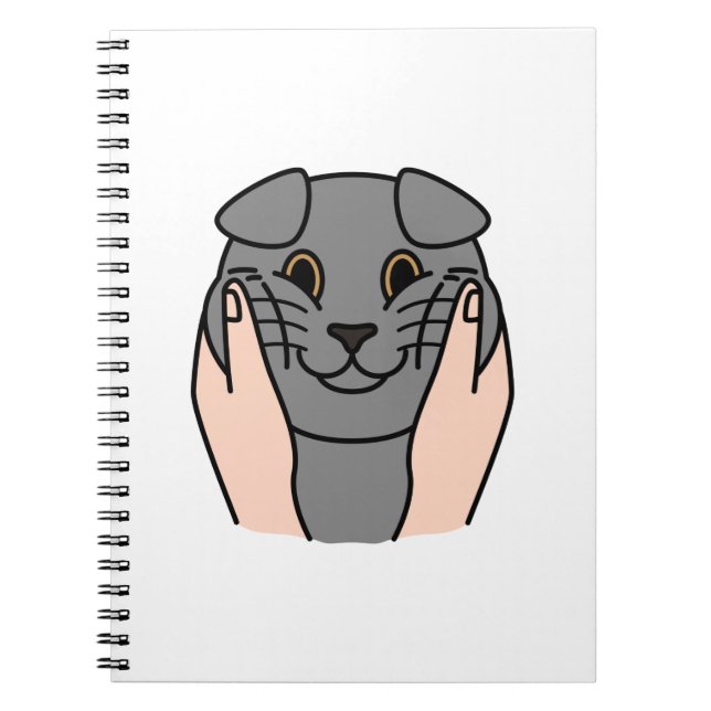 Carnet Chubby Cheeks Scottish Fold Cat (Devant)