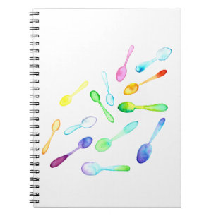 Carnet Chute des cuillères d'aquarelle