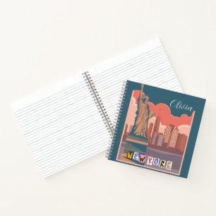 Carnet Ciel de New York artistique personnalisé