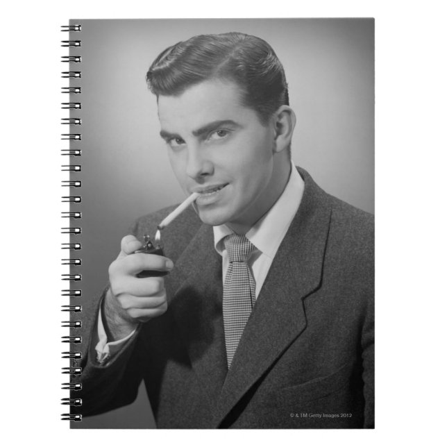 Carnet Cigarette d'éclairage d'homme (Devant)