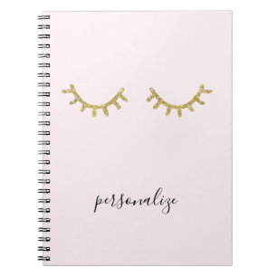 Carnet Cils étincelants d'or