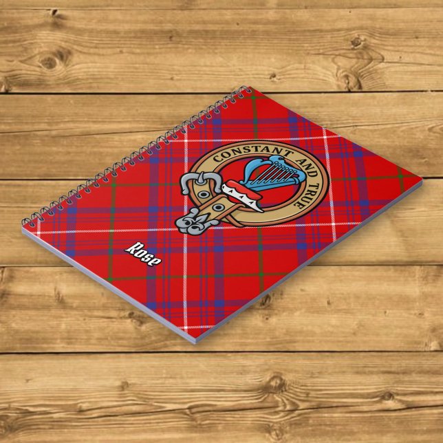 Carnet Cimier Rose de clan sur Tartan (Créateur téléchargé)