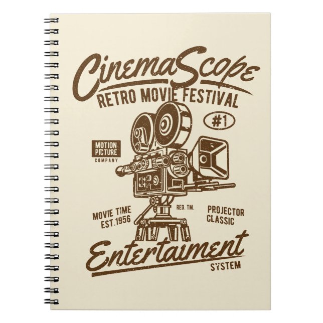 Carnet Cinema Scope Classic Retro Hollywood Camera Motion (Devant)