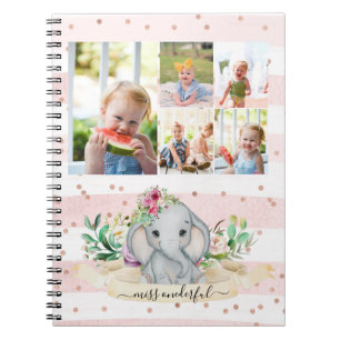 Carnet Cinq photos Collage Miss Onderful Baby Elephant