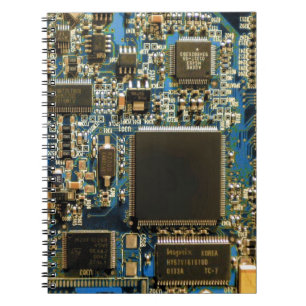 Carnet Circuit imprimé bleu macro Photo de PCB