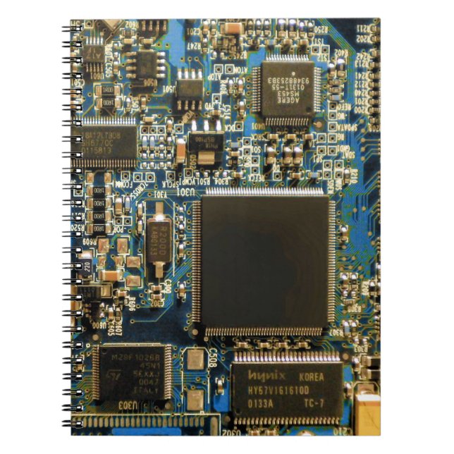 Carnet Circuit imprimé bleu macro | Photo de PCB (Devant)