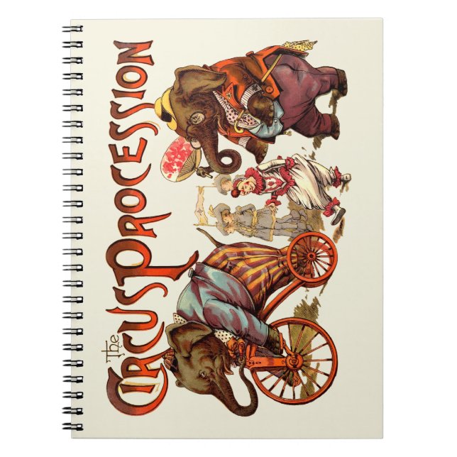 Carnet Cirque Procession Elephant Antique (Devant)