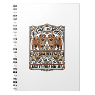 Carnet Citation Amoureux de Chien Gravure Vintage Art de