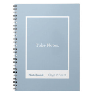 Carnet Citation Bloc Bleu Poussiéreux Classique