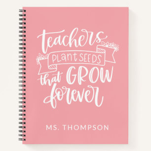 Carnet Citation d'appréciation de professeur personnalisé