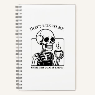 Carnet Citation de café squelette Art - Audacieuse Typogr