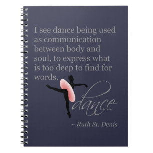 Carnet Citation de danse avec l'attitude