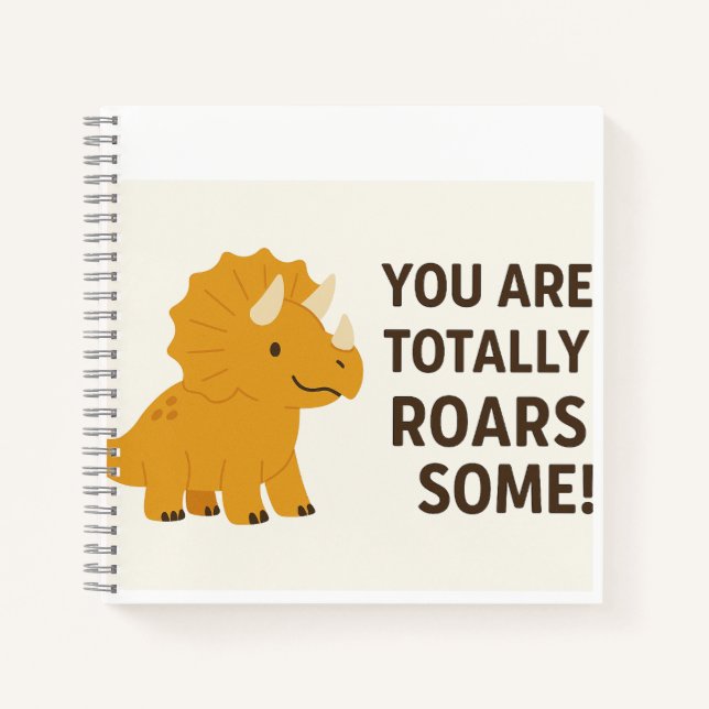 Carnet Citation De Dinosaur Triceratops - "Vous Êtes Tota (Devant)