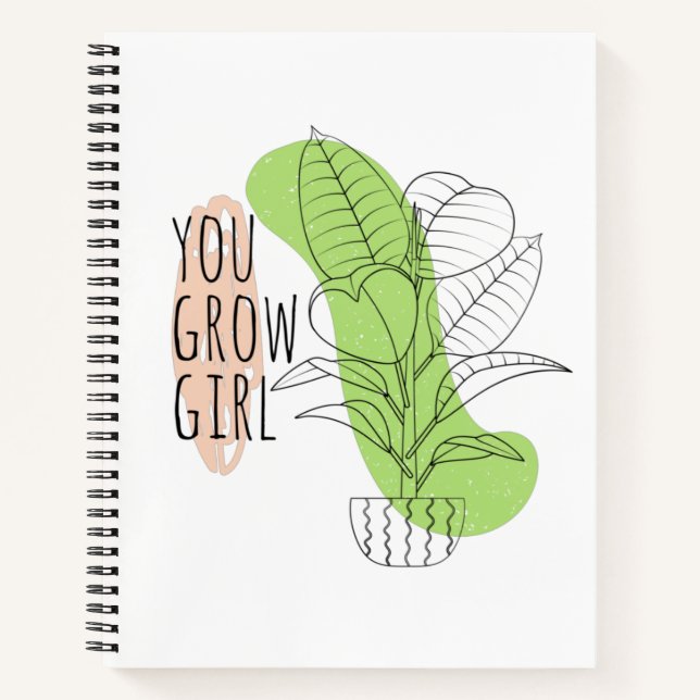 Carnet Citation de fille de plante Loover You Grow (Devant)