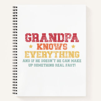 Carnet Citation de grand-père amusante - "Grand-père sait