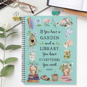 Carnet Citation de jardin et de bibliothèque Jardin flora