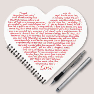 Carnet Citation de la Bible 1 Corinthiens 13 Amour Art du