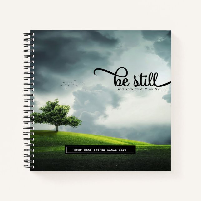 Carnet Citation de la Bible 'Be Still' (Devant)