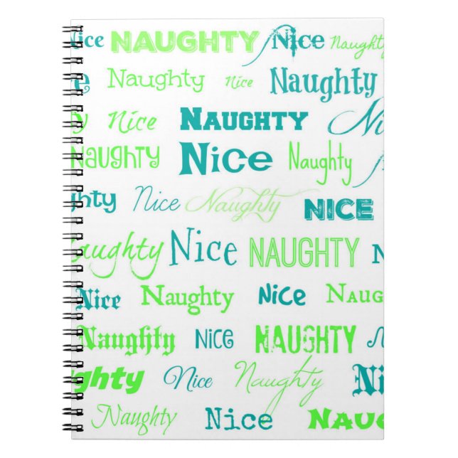 Carnet Citation de Noël Fun Naughty ou Nice (Devant)