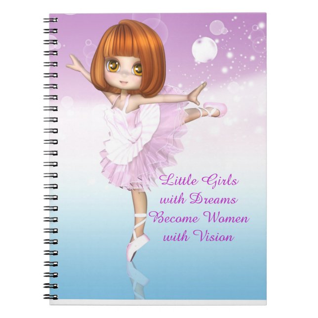 Carnet Citation de rêve Ballerina Little Girls (Devant)