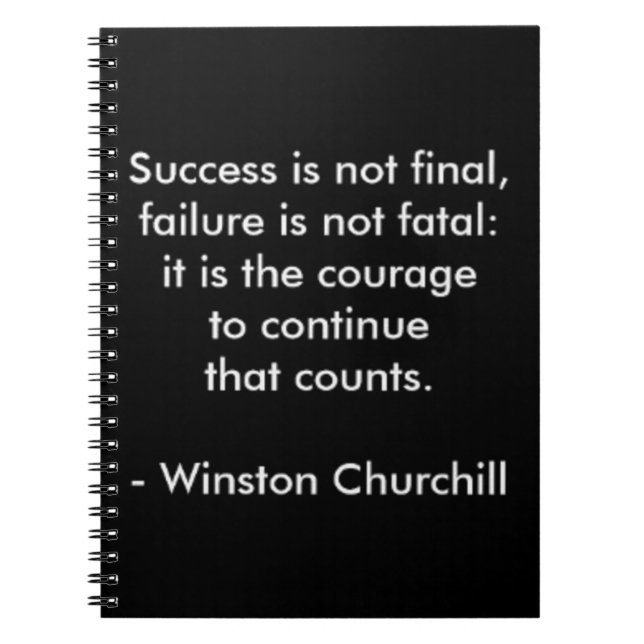 Carnet Citation de Winston Churchill ; succès (Devant)