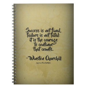 Carnet Citation de Winston Churchill ; succès