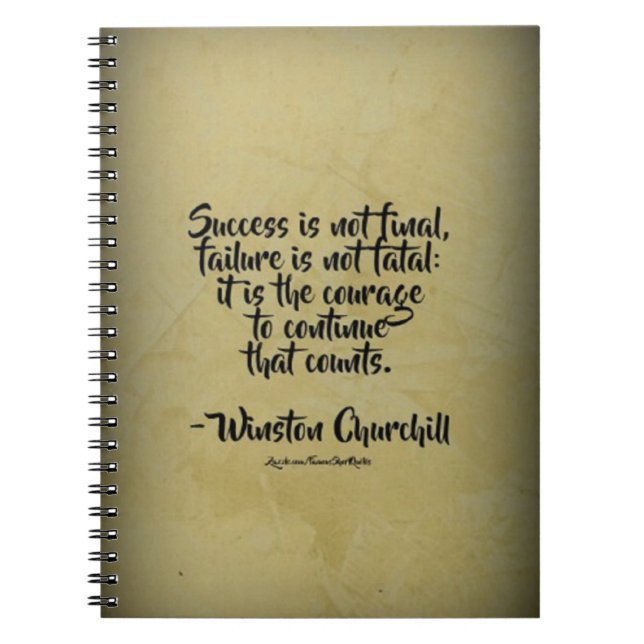 Carnet Citation de Winston Churchill ; succès (Devant)