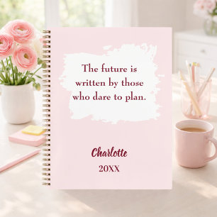 Carnet Citation d'inspiration rose pâle