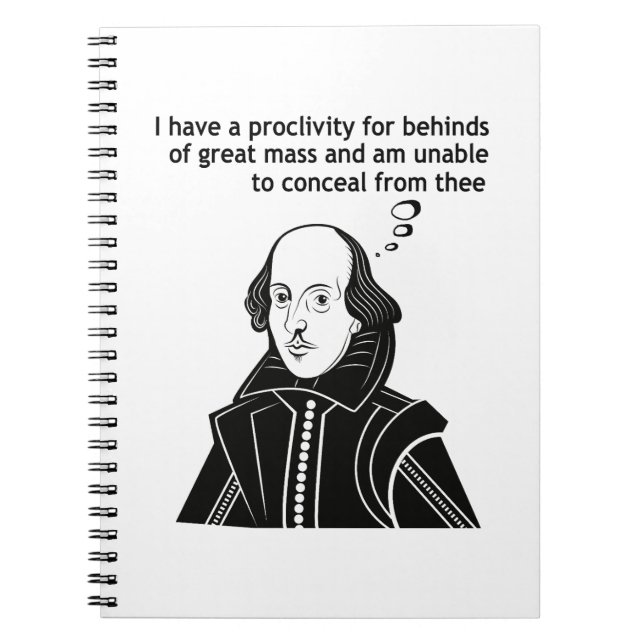 Carnet Citation drôle de Shakespeare (Devant)