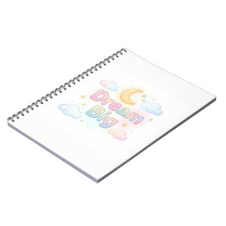 Carnet Citation fantaisiste pastel doux sur fond blanc