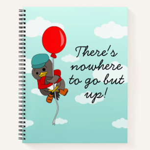 Carnet Citation inspirante de Ballons de pingouin mignon 
