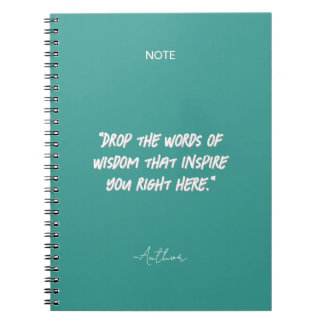 Carnet Citation Inspirante Minimaliste
