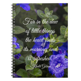 Carnet Citation inspirée de Blue Nwarf Morning Glory