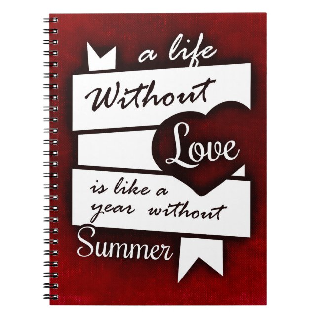 Carnet Citation inspirée sur l'amour sur un Arrière - pla (Devant)